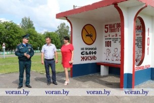 В Вороновском районе появилась первая тематическая «остановка безопасности» от МЧС